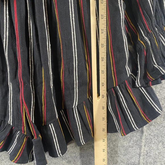 Billabong Romper Large Black Striped Play All Day V-Neck Long Sleeve - Picture 9 of 15